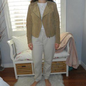 H&M: Tan Suede Motto Jacket